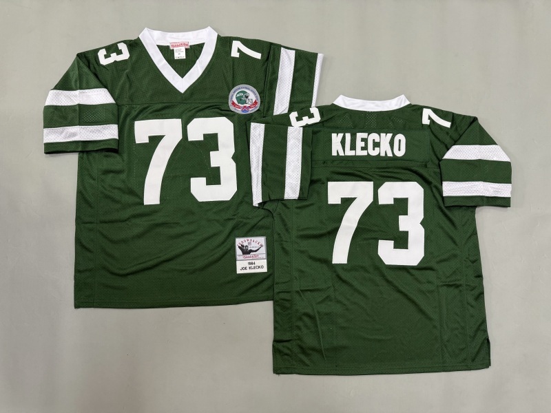 Men 2025 New York Jets #73 Klecko green Throwback Limited NFL Jersey style 002->new york jets->NFL Jersey